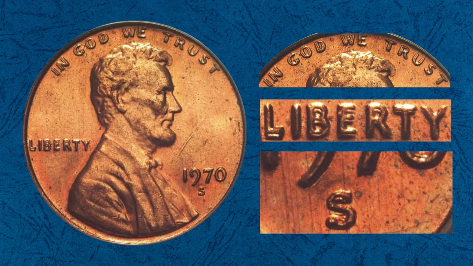 1970-S penny DDO FS-101 showing hub doubling on LIBERTY and IN GOD WE TRUST